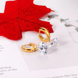 3*13.6mm earrings + 10mm heart-shaped diamonds