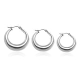 Minimalist Stainless Steel Round Large Stud Earrings