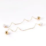 10mm steel beads + 10mm pearl stud earrings