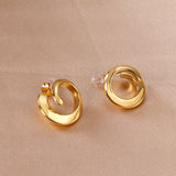 Swivel Shape Stud Earrings