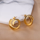 Swivel Shape Stud Earrings