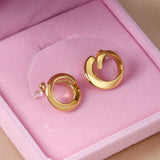 Swivel Shape Stud Earrings