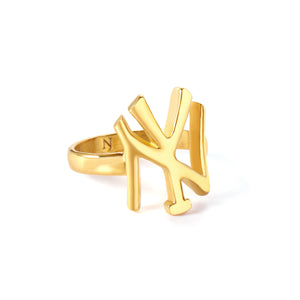 Factory Direct N & Y Letter Stainless Steel Rings Fashion Personalized Letter Rings Wholesale