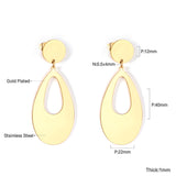 12mm round + 22*40mm oval glossy earrings