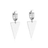 3x12mm earclips + 14x25mm triangular glossy earrings