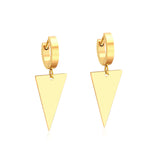 3x12mm earclips + 14x25mm triangular glossy earrings