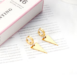 3x12mm earclips + 14x25mm triangular glossy earrings