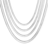 Popular 5MM*40+5CM Steel Color Blade Chain Long Necklace DIY Matching Chain