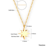 15mm Star Pendant Necklace 45+5cm