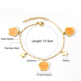 Orange Cupcake Accessories with Star Bracelet 17+3cm Gold