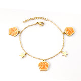 Orange Cupcake Accessories with Star Bracelet 17+3cm Gold