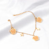 Orange Cupcake Accessories with Star Bracelet 17+3cm Gold