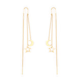 8.5x10mm Moon + 11.5mm Star Earrings