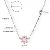 Black & Red & Pink & Purple Zouzou Pendant with Diamond Necklaces 45+5cm