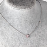 Black & Red & Pink & Purple Zouzou Pendant with Diamond Necklaces 45+5cm