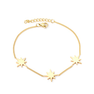 13mm Star Shaped Accessory Bracelet 18+3cm