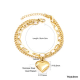 17.5*18.50mm with heart bracelet 18+3cm