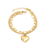 17.5*18.50mm with heart bracelet 18+3cm