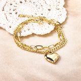 17.5*18.50mm with heart bracelet 18+3cm