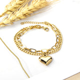 17.5*18.50mm with heart bracelet 18+3cm