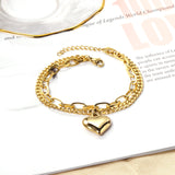 17.5*18.50mm with heart bracelet 18+3cm