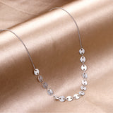 6mm round cake pendant necklace 45+5cm