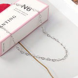 5*3mm Heart Circle Necklace 40+5cm