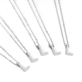 ASON Delicate Classic Style Initial 26 Letters Alphabet Chain Pendant Necklace Stainless Steel Color Jewelry Chokers