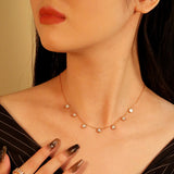 7 White Shell Pendant Necklace 40+5cm