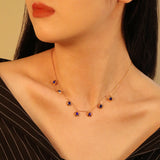 4 CZ necklaces in different colors