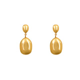 French Metallic Exaggerated Natural Drop Shape Hollow Earrings