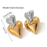 Peach heart earrings female hundred color collision love earrings