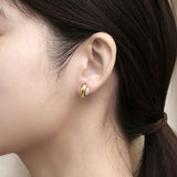 French elegant earrings niche light luxury temperament gold earrings