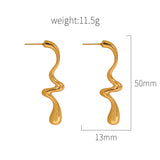 Irregular Geometric Simple Line Earrings Simple Fashion Twisted Trend Hundred Earrings