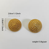 Fashion light luxury niche stainless steel surface uniform bump earrings