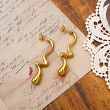 Irregular Geometric Simple Line Earrings Simple Fashion Twisted Trend Hundred Earrings