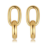 Stainless Steel Geometric Earrings Gold Color Cool Earrings