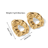 Exaggerated personalized gold-plated pleated geometric earrings atmospheric upscale sense of irregular women's earrings