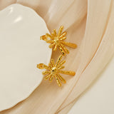 Trendy jewelry 18k gold stainless steel radiating earrings temperament fashion earrings