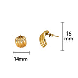 Stainless Steel Fashion Retro Geometric Banana Type-Earrings