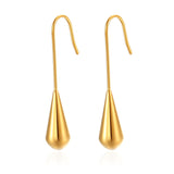 Simple stainless steel drop earrings literary women's irregular earrings