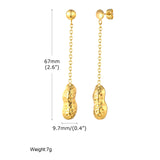 Stainless Steel Peanut Tassel Earrings Fashion Gold Earrings