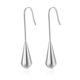 Simple stainless steel drop earrings literary women's irregular earrings