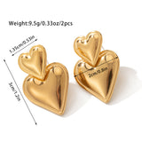 Peach heart earrings female hundred color collision love earrings