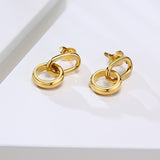 Stainless Steel Geometric Earrings Gold Color Cool Earrings