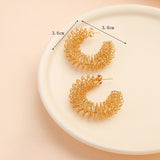 Fashion stainless steel C-shaped earrings & irregular spring Earrings