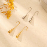 Simple stainless steel drop earrings literary women's irregular earrings