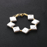 Steel & Gold Full Hole Square Bracelet 11mm & 15mm 20+5cm