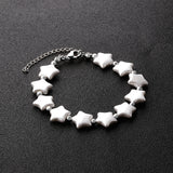 Pearls with steel beads bracelet 20+5cm