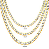 Fashion 6mm & 8mm &10mm mixed color & steel color inside star pattern long necklace DIY matching chain